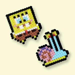 Modèle de perles à repasser - Bob l'éponge & Gary - PDF à imprimer - Free printable Sponge Bob & Gary fuse beads pattern!