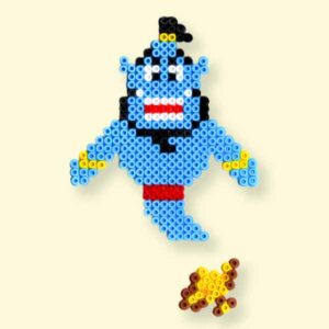 Modèle de perles à repasser - Génie d'Aladdin - PDF à imprimer - Free printable Aladdin's Genie fuse beads pattern!