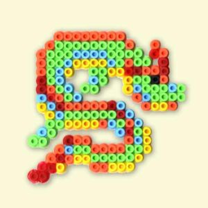 Modèle de perles à repasser - Dragon Chinois - Nouvel An Chinois - PDF à imprimer - Free printable Chinese New Year Dragon perler beads pattern! Actual size for pegboards!