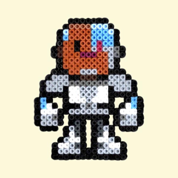 Easy & Free printable Teen Titans Go! characters perler beads pattern! Actual size for pegboards!