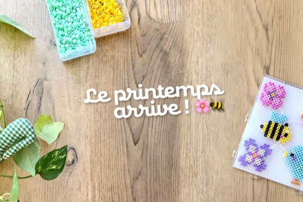 Modèle de perles à repasser - Animaux & Nature - Printemps - PDF à imprimer - Free printable Spring perler beads pattern! Actual size for pegboards!