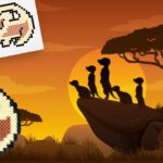 Modèle de perles à repasser - Disney Le Roi Lion SImba - PDF à imprimer - Free printable Disney The Lion King Simba perler beads pattern! Actual size for pegboards!