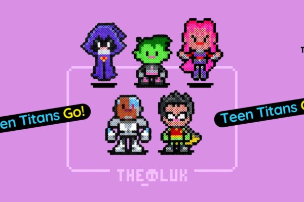 Easy & Free printable Teen Titans Go! characters perler beads patterns x The Oluk - Actual size for pegboards!