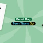 Modèle de perles à repasser à imprimer Teen Titans Go! - Changelin - Beast Boy - Easy & Free printable Teen Titans Go! characters perler beads pattern! Actual size for pegboards!