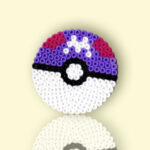 Modèle de perles à repasser Pokemon Pokeball - Master Ball - PDF à imprimer - Free printable Pokeball perler beads pattern - Master Ball - PDF in actual size for pegboard