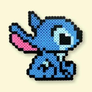 Modèle de perles à repasser - Disney Stitch - PDF à imprimer - Free printable Disney Stitch perler beads pattern! Actual size for pegboards!