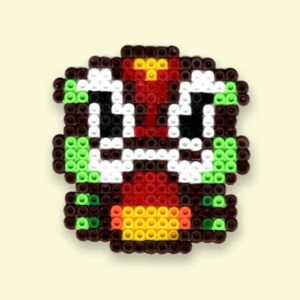 Modèle de perles à repasser - Tête de Dragon - Nouvel An Chinois - PDF à imprimer - Free printable Chinese New Year Dragon's Heads perler beads pattern! Actual size for pegboards!