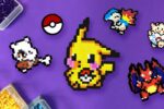 10 modèles de Pokémon en perles à repasser - PDF à imprimer - Free printable 10 Pokémon perler beads patterns! - PDF in actual size for pegboards!