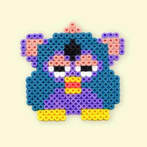 Modèle de perles à repasser - Furby - PDF à imprimer - Free printable Furby perler beads pattern! Actual size for pegboards!