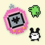 Modèle de perles à repasser - Tamagotchi - PDF à imprimer - Free printable Tamagotchi perler beads pattern! Actual size for pegboards!