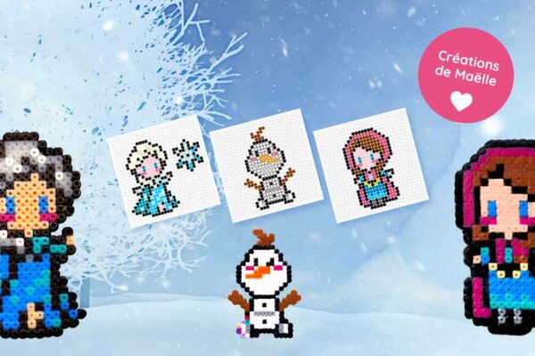 Easy & Free printable Disney Frozen perler beads pattern! Actual size for pegboards!