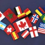 Modèle perles à repasser FIFA 2026 à imprimer gratuit - Coupe du Monde de Football - Crée tes drapeaux du monde pour ta déco ! Free printable 2026 FIFA World Cup - World flags - perler beads patterns
