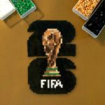 Modèle perles à repasser FIFA 2026 à imprimer gratuit - Coupe du Monde de Football - Crée ton trophée pour ta déco 100% foot ! Free printable 2026 FIFA World Cup perler beads patterns