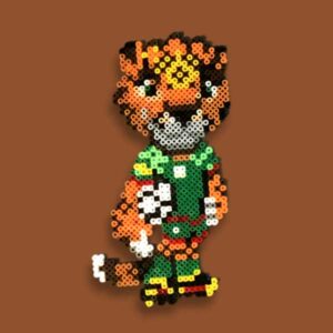 Modèle perles à repasser FIFA 2026 à imprimer gratuit - Coupe du Monde de Football - Crée ta mascotte Mexique pour ta déco 100% foot ! Free printable 2026 FIFA World Cup - Mexico Mascot - perler beads patterns