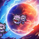 Modèle de perles à repasser Pokémon à imprimer en PDF - Smogogo - Easy & Free printable Pokemon Weezing perler beads pattern! Actual size for pegboards!