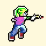 Modèle de perles à repasser Retro Gaming à imprimer en PDF - Jeux vidéo Commander Keen - Easy & Free printable Arcade Retro Games Commander Keen perler beads pattern! Actual size for pegboards!