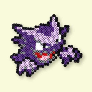 Modèle de perles à repasser Pokémon à imprimer en PDF - Spectrum - Easy & Free printable Pokemon Haunter perler beads pattern! Actual size for pegboards!