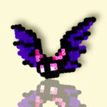 Modèle de perles à repasser à imprimer en PDF - Halloween - Chauve Souris - Free printable Halloween Bat perler beads pattern - Actual size for pegboards