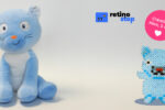 Modèle de perles à repasser - Tino, petit chat bleu - RetinoStop Association - Free printable Blue Cat perler beads pattern. Actual size for pegboards
